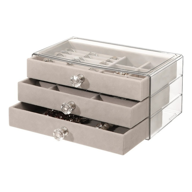 Organizador Bijuteria Jóias Anel Brincos Pulseiras 3 Gavetas Organizador Bijuteria Jóias Anel Brincos Pulseiras 3 Gavetas