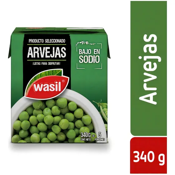 Wasil Caja De Arvejitas Especiales 340 Grs
