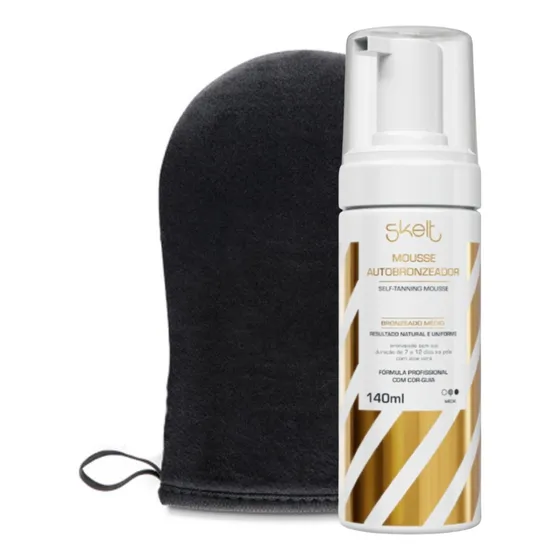 Skelt Red Carpet Glow Mousse Autobronzeador E Luva