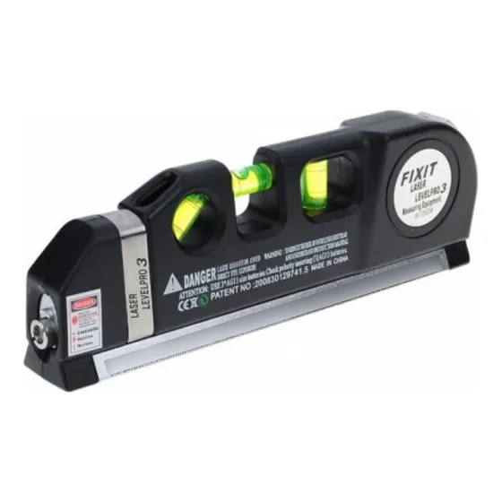 Nivel Laser 3 Burbujas Horiz/vert Cinta Métrica Regla Metro