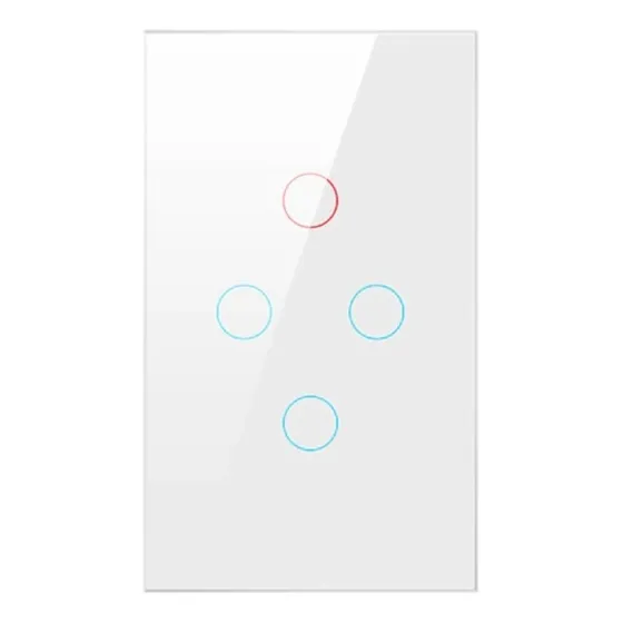 Interruptor Vidro Touch Inteligente Wifi 4 Botões Tuya Smart