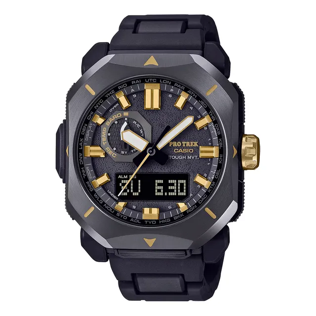 Reloj Hombre Casio Prw-6900ze-1dr Pro Trek Correa Negro Bisel Negro Fondo Negro