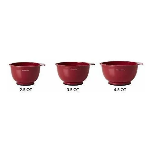 Juego Tazon Para Mezclar 3 Repuesto Set Rojo