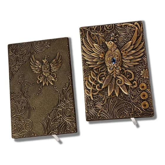 Libreta Vintage Diario De Escritura De Piel En Relieve 3d