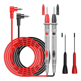 Kit Cabos Pontas Multímetro Universal + Sonda Agulha 1mm 10a Kit Cabos Pontas Multímetro Universal + Sonda Agulha 1mm 10a