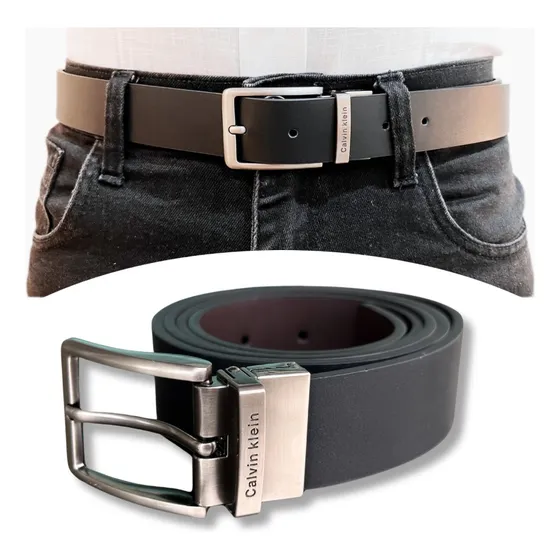Calvin Klein Cinto Em Couro Dupla Face Masculino Dia A Dia