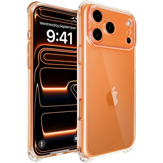 Capa Capinha Transparente Para iPhone 17 Pro Max Case Com Bordas Anti Impacto
