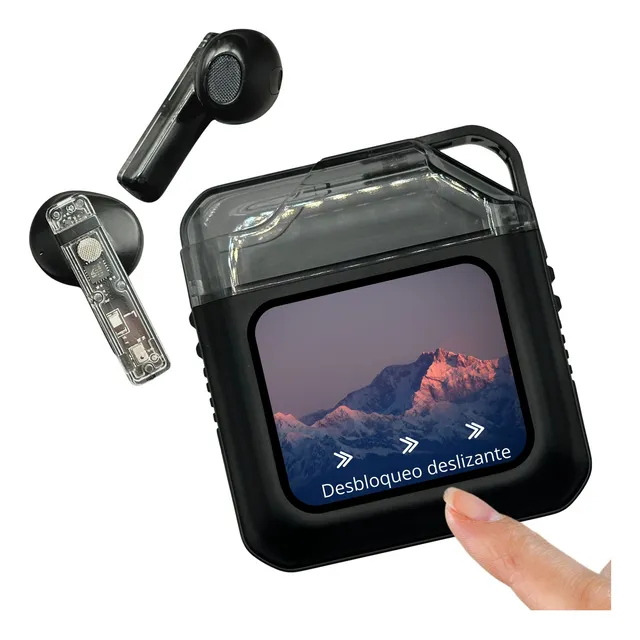 Audífonos In-Ear Bluetooth 5.3/5.4 con Cancelación de Ruido ANC, Micrófono HD, 30h Autonomía + Estuche 120h, Control Táctil, Carga USB‑C, Compatibles iOS/Android – Negro