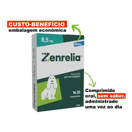 Zenrelia 8,5mg Dermatite Canina 30 Comp Azul-turquesa
