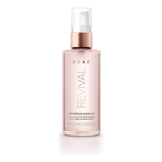 Braé Revival Shine Gorgeou Shine Oil 60ml Óleo De Tratamento 60ml Com Alto Poder De Brilho Para Cabelos Fragilizados