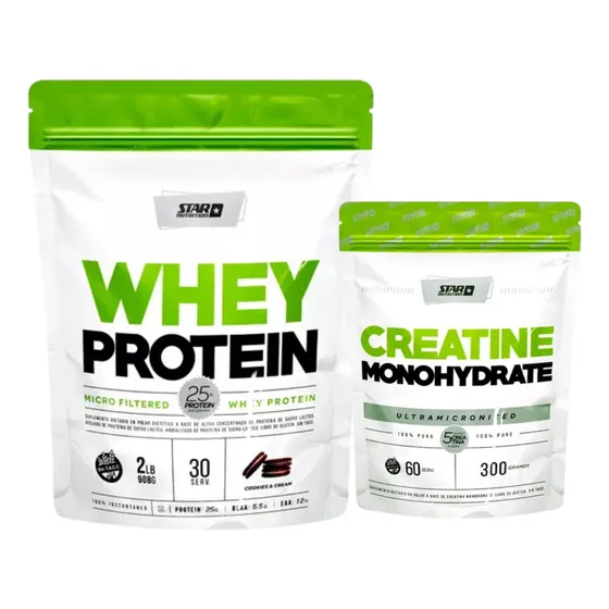Star Nutrition Whey Protein 908g Creatina Monohidratada 300g