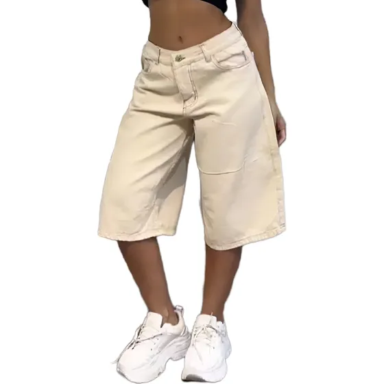 Bermuda Jean Mujer Baggy Oversize Tendencia !!