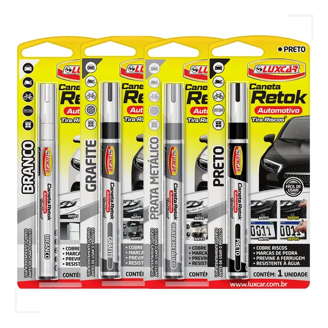 Caneta Tira Riscos Pintura Automotiva Carro Moto Reparadora