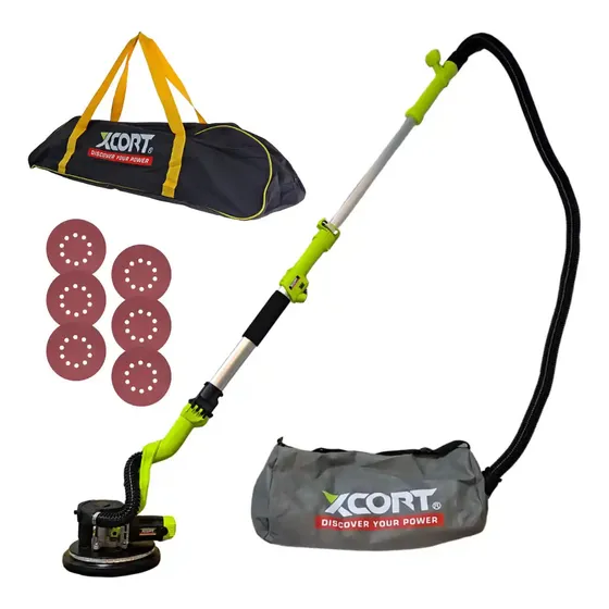 Lijadora Telescópica Pared Y Techo 1400w Xcort Xsf02-225l-n