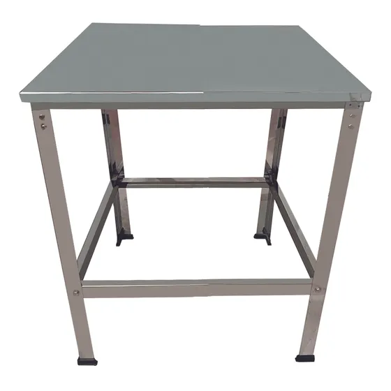 Mesa Industrial Inox 70x57x80 Cozinha Multiuso Reforçada