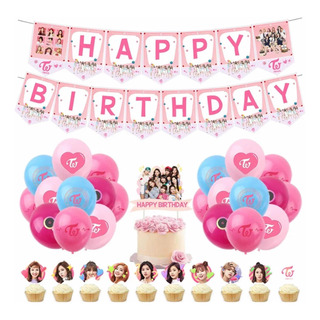 Kit Globos Cumpleaños Diseño Twice K-pop Calidad Kit Globos Cumpleaños Diseño Twice K-pop Calidad