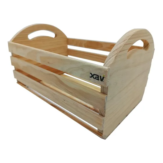 Cesta Caja Panera Pan Regalo Fruta Huacal Madera Incor 9409