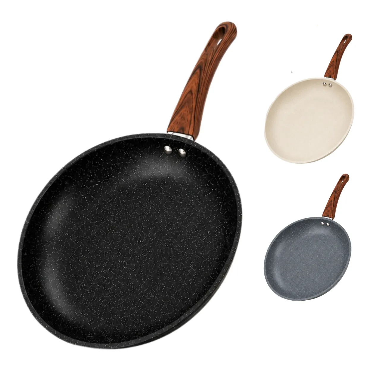 Frigideira 24cm Indução Revestimento Cerâmico Antiaderente Preto