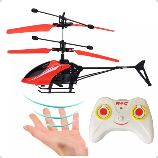 Helicóptero Controle Remoto E Sensor Mini Drone Recarregável