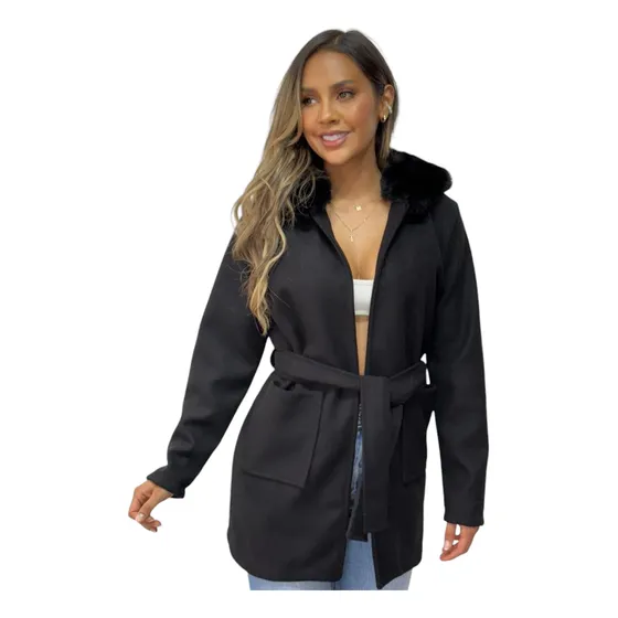 Chaqueta Larga Gaban Elegante Para Dama