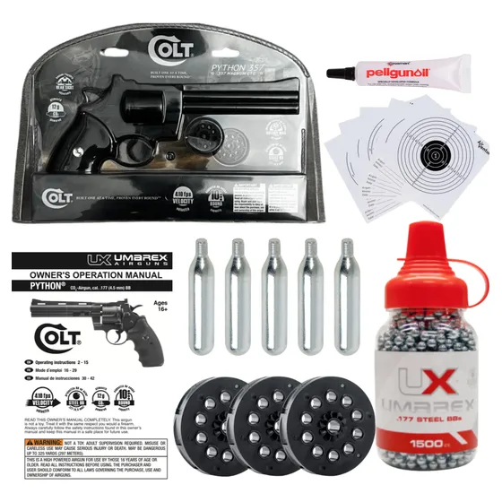 Marcadora Colt Python .357 Airsoft Co2 4.5mm Bbs Xchws P