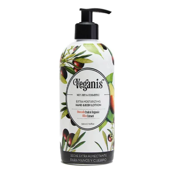 Crema Humectante Veganis Palta Y Oliva 500ml Manos Y Cuerpo