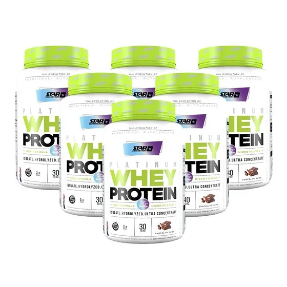 Proteina Whey 2 Lb Star Nutrition X 6 Unidades