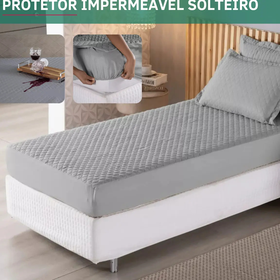 Protecao Impermeavel para Cama Solteira