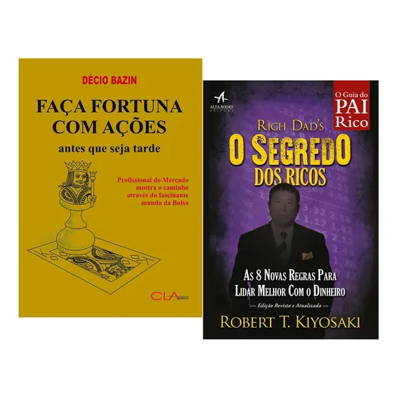 Livro Faça Fortuna Com Ações + O Segredo Dos Ricos