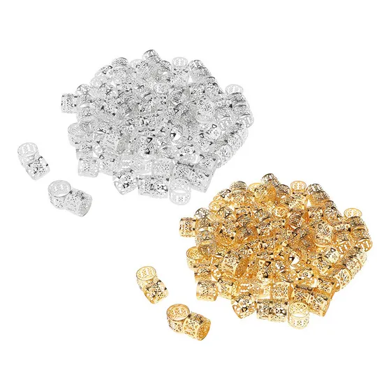 ~ 200pcs Corazón Metal Puños Adornos De Extensión Del Pelo