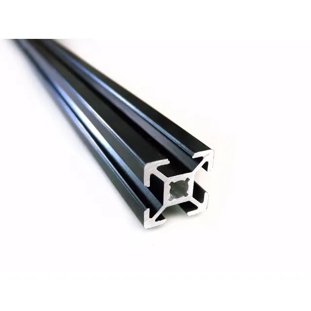 M177 Perfil Estructural 20x20mm Aluminio Negro Metro Lineal