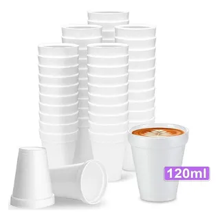 Copo Isopor Termico P/ Cafe 120ml Descartavel C/ 300 Un Cor Branco Copo Isopor Termico P/ Cafe 120ml Descartavel C/ 300 Un Cor Branco