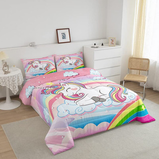 Juego De Edredón Unicornio Arcoíris 1 Edredón 2 Fundas Almoh Juego De Edredón Unicornio Arcoíris 1 Edredón 2 Fundas Almoh