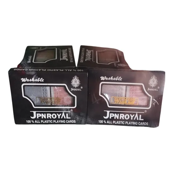 Juego De Cartas Póker Lavable 100 % Plásticas Con Estuche