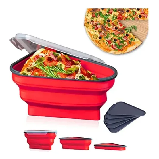 Contenedor Almacenamiento Para Pizza 5 Separadores Plegable