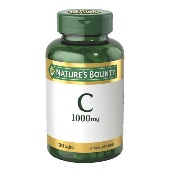 Nature's Bounty Vitamina C 1000 mg 100 tabletas recubiertas antioxidante sin gluten sin sabores