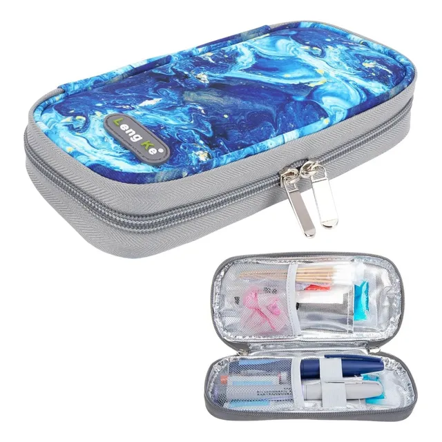 Estuche De Viaje Youshares Insulin Cooler, Color Azul Arena