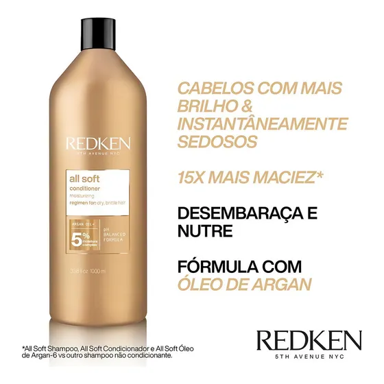 Redken Condicionador All Soft Hidratante Litro Full
