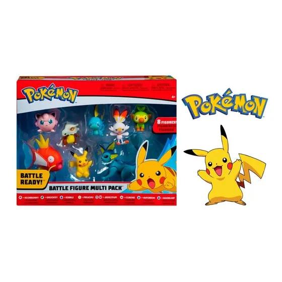 Pokemon Set Figuras Muñecos De Batalla Pikachu Anime Colec