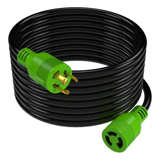 Cable De Extensión Para Generador De 3 Clavijas Y 30 Amperio