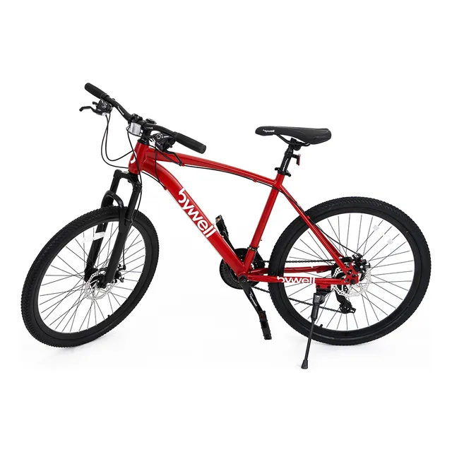 Bicicleta Montaña Rodada 26 Y 24 Vel. Ligera Acero Bywell Color Rojo
