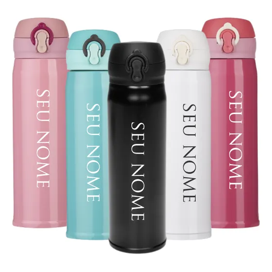 Squeeze Personalizada Térmica (400ml) - Café, Chá E Água