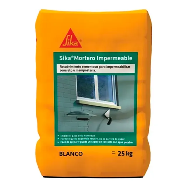 Sika 1 Mortero Blanco 25kl Impermeabilizante Paredes,cemento