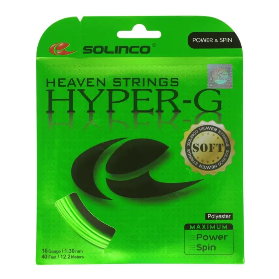 Corda Solinco Hyper G Soft 16l 1.30mm Verde - Set Individual