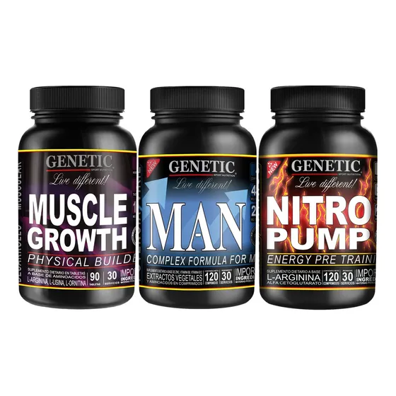 Anabol 3 Vigor Sex Arginina Óxido Nítrico Man Nitro Genetic Sabor Pastillas
