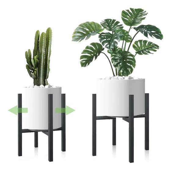 2pz Bases Para Maceteros De Herreria Ajustable Porta Macetas