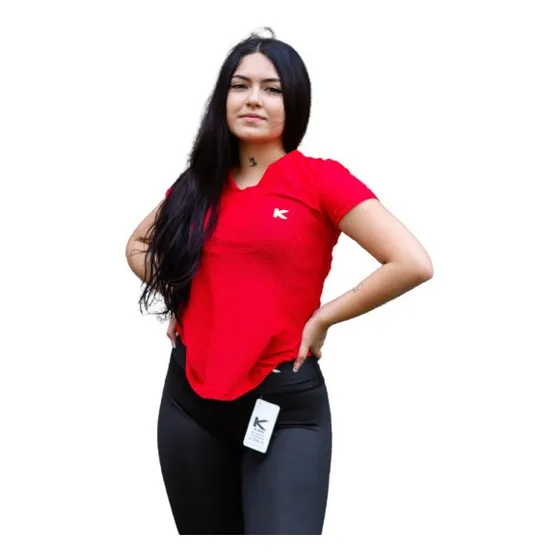 Franela Con Manga Kirios Microperforada Deportiva