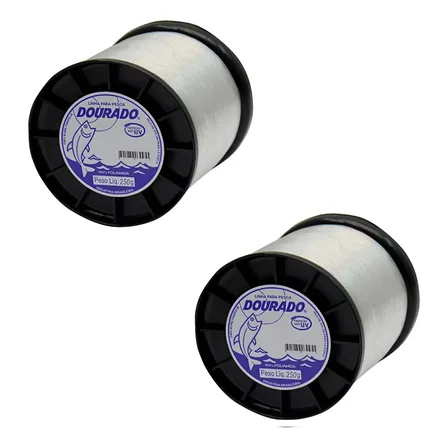 2 Linhas Monofilamento Dourado 250 Gramas 20 25 30 35 40 45