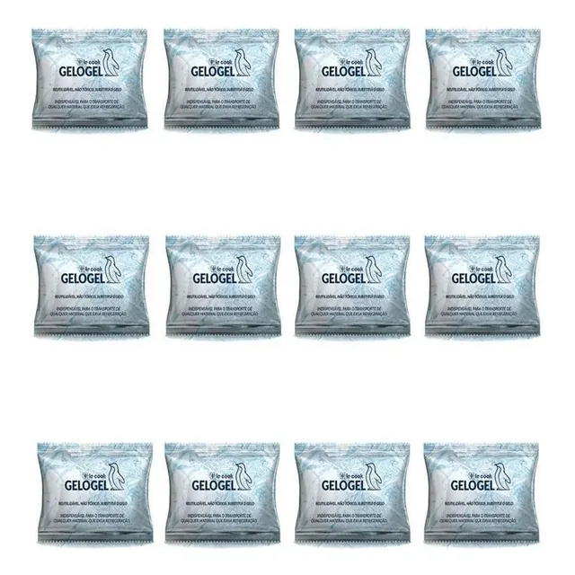 12 Unid Gelo Artificial Reutilizável 200ml Melhor Eficiência