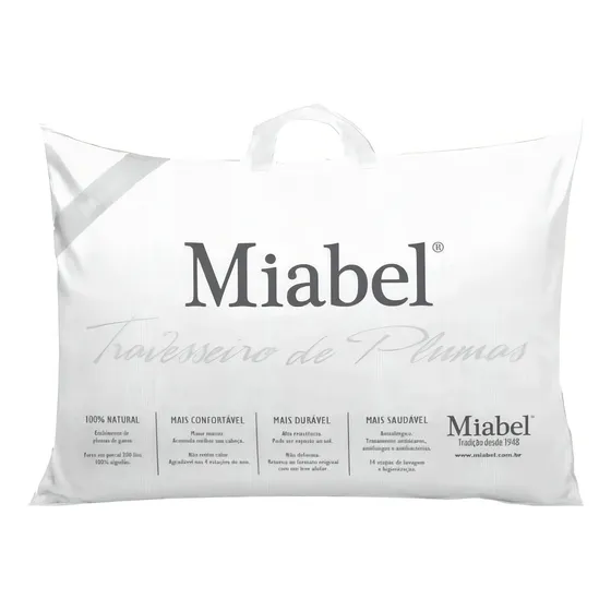 Travesseiro Miabel Dreams tradicional 70cm x 50cm cor branca